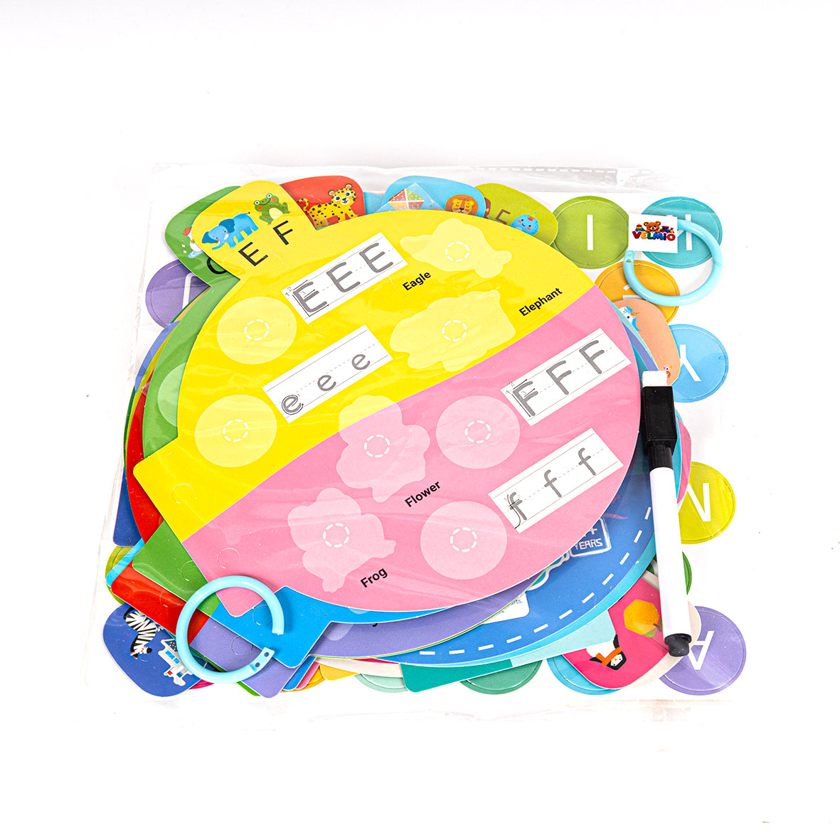 Velmio Engels Alfabet Busy Book – ABC & Engelse Letters Leren – Educatief Speelgoed – Vanaf 3 Jaar