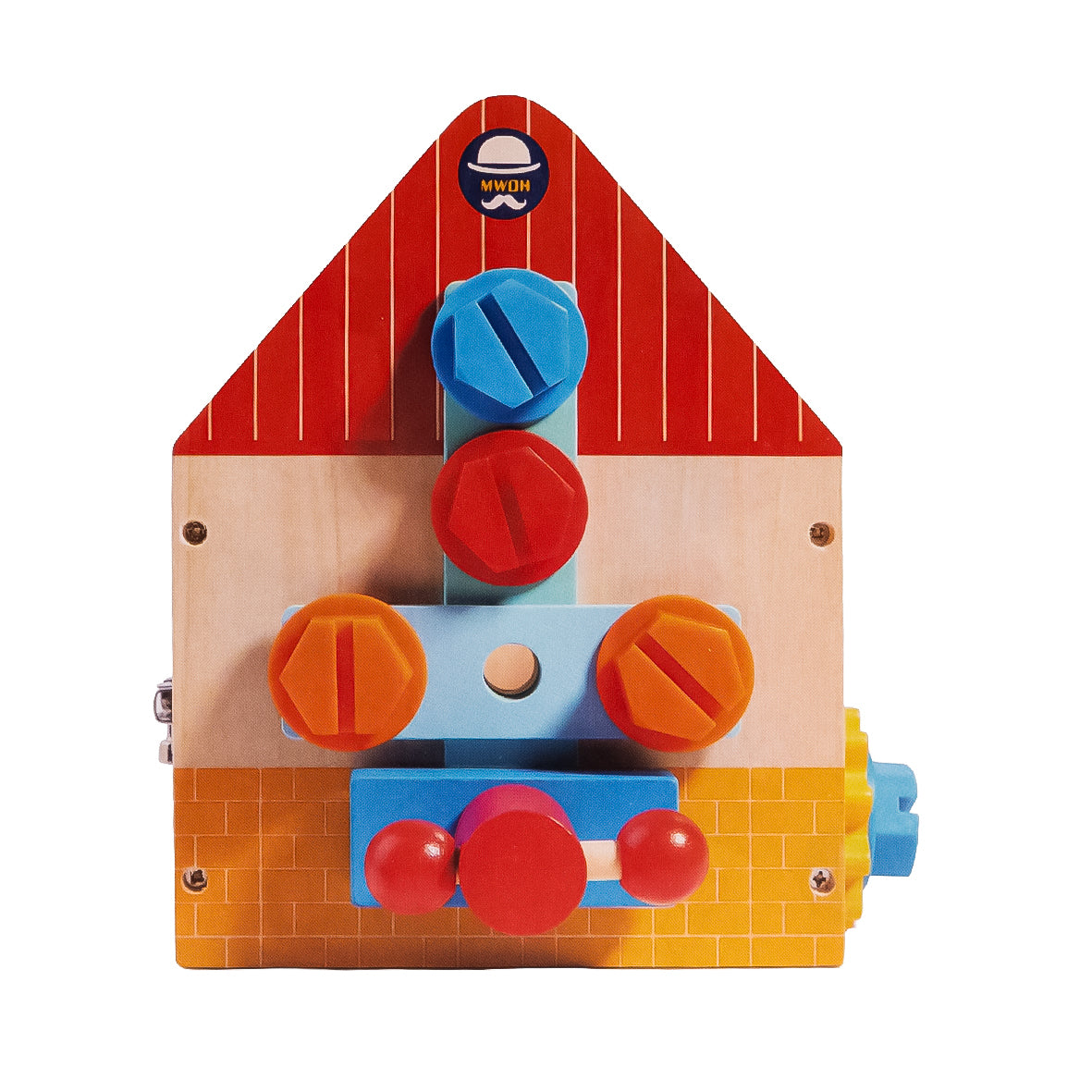 Houten Gereedschapskist voor Kinderen – Speelgoed Gereedschap – Bouwset met Hamer, Schroeven en Tandwielen – Montessori Educatief Speelgoed