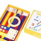 Velmio Houten Balansspel voor Kinderen – Balance Sticks – Behendigheidsspel met Gekleurde Stokjes – Educatief Familiespel – Vanaf 3 Jaar